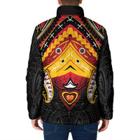 Papua New Guinea Independence Day Padded Jacket Tribal Mask LT05 - Polynesian Pride