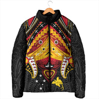 Papua New Guinea Independence Day Padded Jacket Tribal Mask - Polynesian Pride