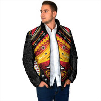 Papua New Guinea Independence Day Padded Jacket Tribal Mask LT05 - Polynesian Pride