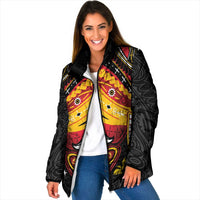 Papua New Guinea Independence Day Padded Jacket Tribal Mask LT05 - Polynesian Pride