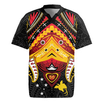 Papua New Guinea Independence Day Rugby Jersey Tribal Mask - Polynesian Pride