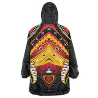 Papua New Guinea Independence Day Wearable Blanket Hoodie Tribal Mask LT05 - Polynesian Pride