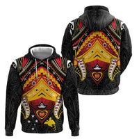 Papua New Guinea Independence Day Zip Hoodie Tribal Mask LT05 - Polynesian Pride
