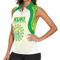 Kuki Independence 2026 Women Sleeveless Polo Shirt Cook Islands 15 Finest White Version