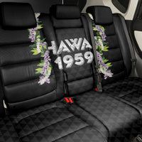 Hawaii Statehood Day Back Car Seat Cover Kakau Pattern With Maile Pikake Honohono Lei
