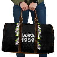 Hawaii Statehood Day Travel Bag Kakau Pattern With Maile Pikake Honohono Lei