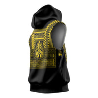 Philippines Filipinos Sleeveless Hoodie Igorot Tribal Pattern Black