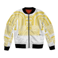 Philippines Filipinos Bomber Jacket Igorot Tribal Pattern White