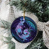 Hawaii Makahiki Turtle Ceramic Ornament Spiral Polynesian Tattoo