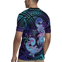 Hawaii Makahiki Turtle Rugby Jersey Spiral Polynesian Tattoo