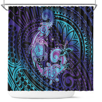 Hawaii Makahiki Turtle Shower Curtain Spiral Polynesian Tattoo