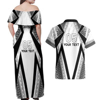 Custom Bula Fiji Football Couples Matching Off Shoulder Maxi Dress and Hawaiian Shirt Go Champions - Polynesian Pride