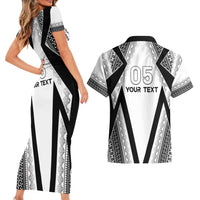 Custom Bula Fiji Football Couples Matching Short Sleeve Bodycon Dress and Hawaiian Shirt Go Champions LT05 - Polynesian Pride