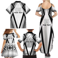 Custom Bula Fiji Football Family Matching Summer Maxi Dress and Hawaiian Shirt Go Champions - Polynesian Pride
