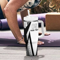 Custom Bula Fiji Football Tumbler With Handle Go Champions - Polynesian Pride