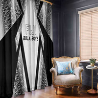 Bula Fiji Football Window Curtain Go Champions - Polynesian Pride