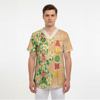 Aloha Hawaii Chilly Christmas Scrub Top Tropical Vibes