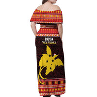 Papua New Guinea Christmas Off Shoulder Maxi Dress Santa Raggiana