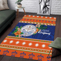 Marshall Islands Christmas Area Rug Marshallese Seal Meddi Kirijmoj