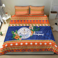 Marshall Islands Christmas Bedding Set Marshallese Seal Meddi Kirijmoj