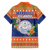 Marshall Islands Christmas Family Matching Long Sleeve Bodycon Dress and Hawaiian Shirt Marshallese Seal Meddi Kirijmoj LT05 - Polynesian Pride