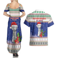 Northern Mariana Islands Christmas Couples Matching Summer Maxi Dress and Hawaiian Shirt Poinsettia Filis Pasgua LT05 - Polynesian Pride