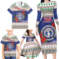 Northern Mariana Islands Christmas Family Matching Long Sleeve Bodycon Dress and Hawaiian Shirt Poinsettia Filis Pasgua LT05 - Polynesian Pride