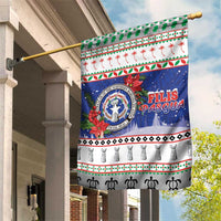Northern Mariana Islands Christmas Garden Flag Poinsettia Filis Pasgua