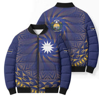 Nauru Angam Day Bomber Puffer Jacket Polynesian Tribal Pattern Unique Style - Polynesian Pride