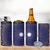 Nauru Angam Day 4 in 1 Can Cooler Tumbler Polynesian Tribal Pattern Unique Style - Polynesian Pride