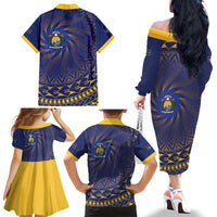 Nauru Angam Day Family Matching Off The Shoulder Long Sleeve Dress and Hawaiian Shirt Polynesian Tribal Pattern Unique Style - Polynesian Pride