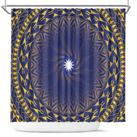 Nauru Angam Day Shower Curtain Polynesian Tribal Pattern Unique Style - Polynesian Pride