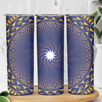 Nauru Angam Day Skinny Tumbler Polynesian Tribal Pattern Unique Style - Polynesian Pride