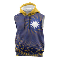 Nauru Angam Day Sleeveless Hoodie Polynesian Tribal Pattern Unique Style - Polynesian Pride