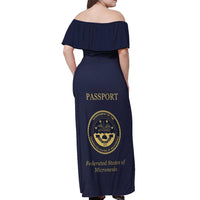 Personalised Federated States Of Micronesia Off Shoulder Maxi Dress FSM Passport - Polynesian Pride