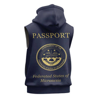 Personalised Federated States Of Micronesia Sleeveless Hoodie FSM Passport - Polynesian Pride