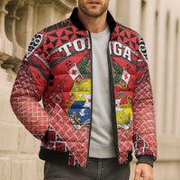 Personalised Tonga Constitution Day Bomber Puffer Jacket 150 Years Jubilee - Polynesian Pride