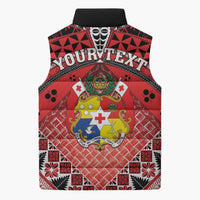 Personalised Tonga Constitution Day Sleeveless Puffer Jacket 150 Years Jubilee - Polynesian Pride