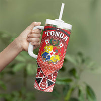 Personalised Tonga Constitution Day Tumbler With Handle 150 Years Jubilee - Polynesian Pride