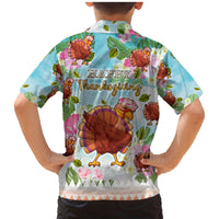 Hawaii Thanksgiving Family Matching Mermaid Dress and Hawaiian Shirt Funny Turkey Dabbing Dance LT05 - Polynesian Pride