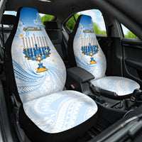 Polynesia Hanukkah Festival Car Seat Cover With Menorah Polynesian Style LT05 One Size Blue - Polynesian Pride