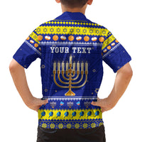 Personalised Polynesia Christmukkah Kid Hawaiian Shirt Menorah With Polynesian Tribal Pattern LT05 - Polynesian Pride