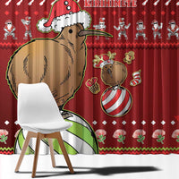 New Zealand Kiwi Christmas Window Curtain Paua Shell Glitter Green