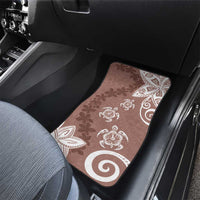 Polynesia Car Mats Brown Tribal Turtle Floral Pattern