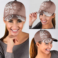 Polynesia Classic Cap Brown Tribal Turtle Floral Pattern - Polynesian Pride