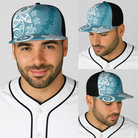 Polynesia Baseball Net Cap Hippie Blue Tribal Turtle Floral Pattern LT05 - Polynesian Pride
