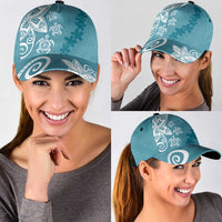 Polynesia Classic Cap Hippie Blue Tribal Turtle Floral Pattern LT05 - Polynesian Pride