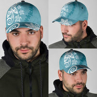 Polynesia Classic Cap Hippie Blue Tribal Turtle Floral Pattern LT05 - Polynesian Pride
