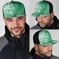 Polynesia Mesh Trucker Cap Green Tribal Turtle Floral Pattern LT05 - Polynesian Pride