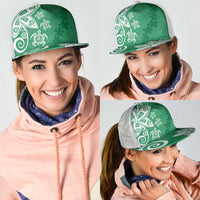 Polynesia Mesh Trucker Cap Green Tribal Turtle Floral Pattern LT05 - Polynesian Pride